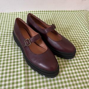 NWT Madewell Burgundy Mary Jane Shoes